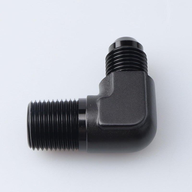 AC PERFORMANCE 90 Degree Elbow -6 AN Male to 3/8" NPT Male Fitting Adapter Connector Aluminum Black - Image 4